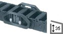no guide troughs cable carrier