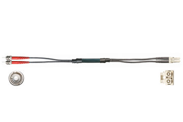 Cable de fibra óptica en TPE | Fibra de vidrio, conector A: ST, conector B: LC