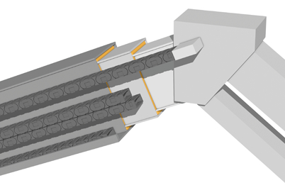 Cojinete libre de lubricación con barra hecha de material iglidur®