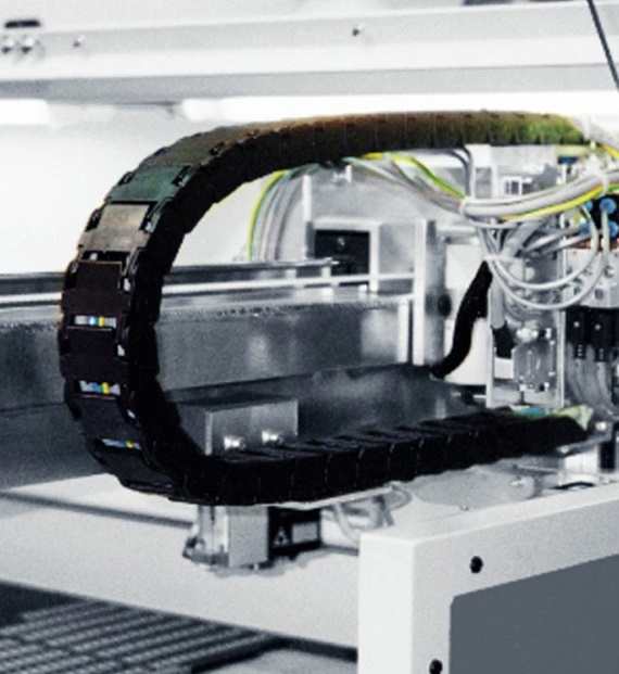 cable carrier on machine