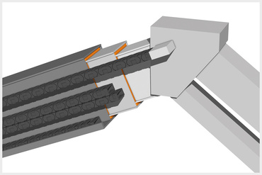 Cojinete libre de lubricación con barra hecha de material iglidur®
