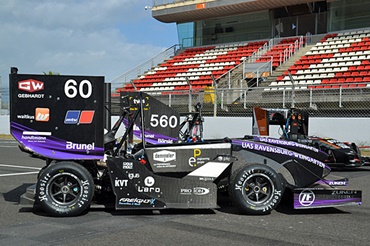 Coches de carrera de la Formula Student con piñones de plásticos hechos de plásticos de alto rendimiento iglidur®