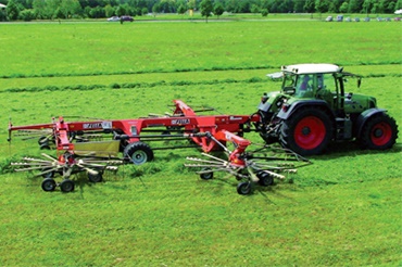 Rastrillos de heno con cojinetes hechos de materiales iglidur®