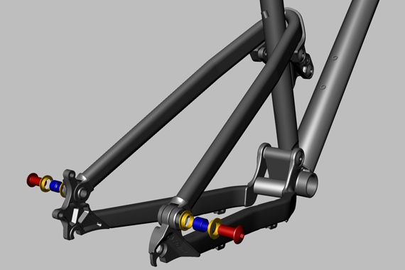 Plastic bushings on bike rear suspension