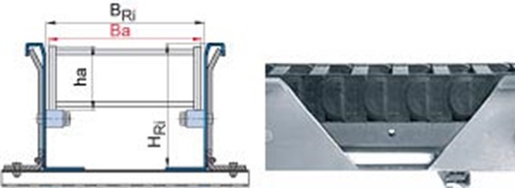cable carrier guide troughs with glide bars